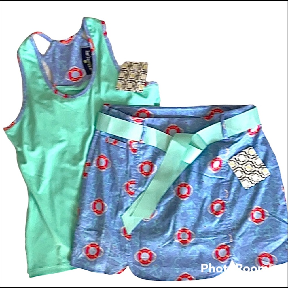 Turtles & Tees Active Wear Skort Set girls 4-6